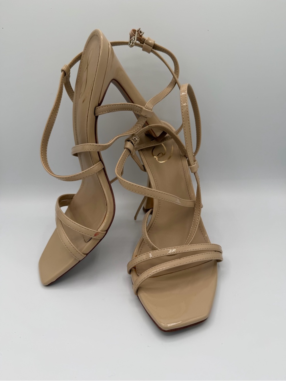Sam Edelman Beige Nude Strappy Heeled Sandals